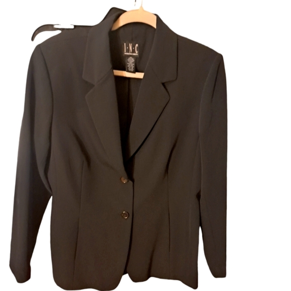 INC INTERNATIONAL CONCEPTS Blazer Black Size 14 - Picture 1 of 6